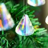 12pcs 38mm Crystal Faceted Prism Suncatcher Window Hanging AB Colored Crystals Diamond Prisms Christmas Ornament