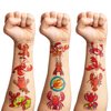 Crawfish Temporary Tattoos Lobster Party Decorations Favors Supplies Seafood Themed Cute Stickers 10 Sheets 100 PCS Gifts for Baby Girls Boys Class School Carnival