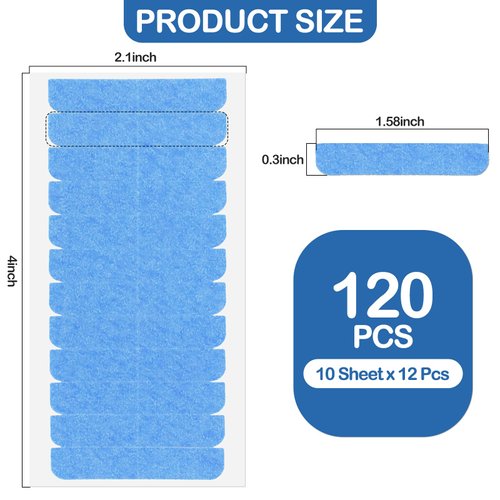 Rimoev 120 PCS Hair Extension Tape, 1.58 x 0.3 Inch Double Sided Tape for Hair Extensions, Strong Hold Adhesive Tape, Waterproof Lace Tape, Replacement Tape Tabs for Hair Extensions