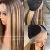 FABÉLLE Pink Highlight Wig Lace Front Wigs Glueless Wig Long Straight Wigs for Women Pre Plucked with Baby Hair 26 Inch Pink Color Forehead Synthetic Lace Front Wig