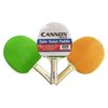 Cannon Sports Ping Pong & Table Tennis Paddles with Rubber Face & Wooden Handles (Green/Yellow)