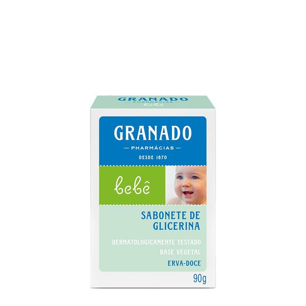 Granado Linha Bebe Sabonete em Barra de Glicerina Erva-Doce 90 Gr Baby Collection - Fennel Glycerin Bar Soap Net 3.2 Oz