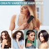 BRUSHZOO Hair Brush Set, Hair Brushes for Women Men kid, Detangler Brush for Wet Dry Curly Hair Detangling, Hair Combs for Parting Styling, Hairbrush for Thick Fine Thin Hair Care