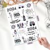 2024 New Years Eve Party Supplies Temporary Tattoos 40 Glitter Styles NYE Party Favors Happy New Year Decorations NYE 2024 70S 80S Disco Ball Party Decor