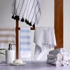 Folkulture Boho Hand Towels with Tassels for Bathroom Hanging and Decorative, Set of 2, 100% Cotton, 16" x 30" Inches (Hamilton Black and White)