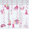 Music Party Decorations Pop Singer Birthday Hanging Swirls, Assembled and Ready to Use, Bachelorette Party Decor Supplies 24pcs Party Streamers Girls Bady Party Decor Banner