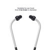 Replacement Stethoscope Ear Tips Earpieces Universal Soft Silicone Ear Plugs Earbuds Snap Tight Soft Sealing Ear Tips (Black, 24 Pieces)