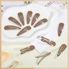 42 Pcs Brown Metal Snap Hair Clips, 2 Inch Hair Barrettes Hair Accessories for Women Girls