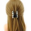 Meilliwish Pearl Women Hair Clip 1 PCS(D34)(Black)