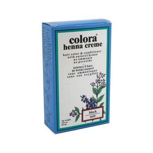Colora Henna Creme Hair Color Black 2oz (3 Pack)