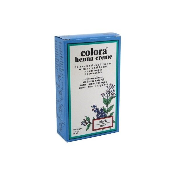 Colora Henna Creme Hair Color Black 2oz (3 Pack)