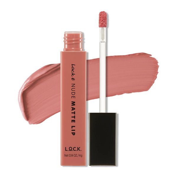 L.O.C.K. Color, it Nude Matte Lip 01 Sweet Peach, Net 0.14 oz. / 4 g Matte liquid lipstick matte lip stain long-lasting Korean beauty lip tint