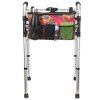 Walker Bag - Water Resistant Pouch Basket with 6 Pockets for Rollator and Folding Walker, Wheelchairs,Bariatric Walkers (Flower)