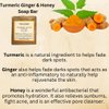 Turmeric Ginger and Honey Soap Bar, Helps Brighten/Fade Dark Marks, Natural and Handmade, for Body and Face, Help Reduce Acne,