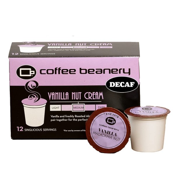 Vanilla Macadamia Nut Decaf Coffee Pods by Coffee Beanery | 12ct Flavored Decaf Coffee Pods Medium Roast Coffee Pods| 100% Specialty Arabica Coffee| Gourmet Coffee Pods