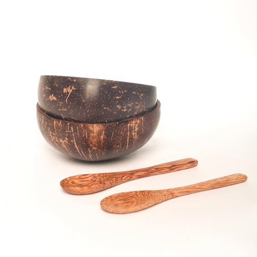 Polished Coconut bowls - Eco Friendly Kitchen Decor, Acai Bowls, Smoothie Bowls - Boho Coconut Shell Acai Bowls - Buddha Vegan Gifts (2)