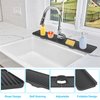 32"x 5.5" Sink Splash Guard Mat, Longer Silicone Faucet Splash Guard, Silicone Faucet Handle Drip Catcher Tray, Drip Protector Splash Countertop (Black)