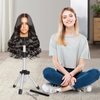 AliLeader Mannequin Head Stand Tripod for Mannequin Head Wig Stand Tripod Wig Head Stand for Training Heads and Canvas Block Head (25Inch,Silvery)