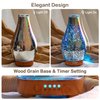 Porseme Essential Oil Diffuser 3D Glass Aromatherapy Ultrasonic Humidifier Cool Mist, Auto Shut-Off, Timer Setting, BPA Free for Home Office Hotel Yoga Gym Leisure SPA Gift 100ml