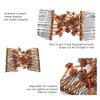 Hair Comb Wire Plate Hair Comb Water Drop Beads Magic Hair Clips Hair Comb Magic Elastic Hair Clips For Women Girls Hair Accessory(Coffee)