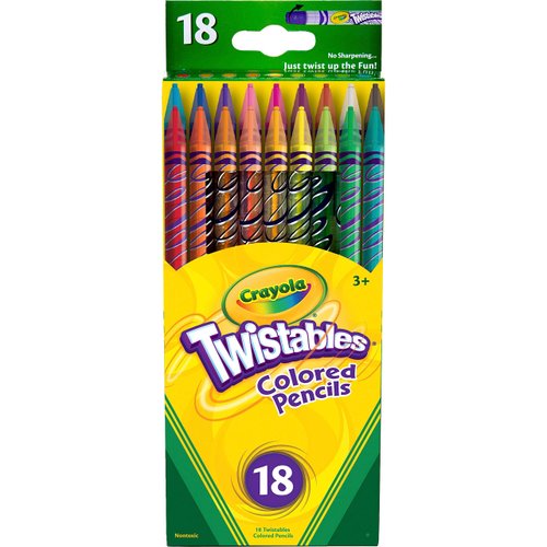 Crayola Twistable Colored Pencils For Kids, Fun School Supplies, 18 Count, Gifts For Kids, Ages 3+