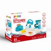 Joyin Play Kitchen Toys, Pretend Play Kitchen Appliances Toy Set with Coffee Maker, Mixer, Toaster with Realistic Lights& Sounds, Birthday Gift for Kids Ages 2 3 4 5, Pink