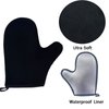 2 Piece Self Tanning Mitt Applicator Set, 1 Self Tanning Glove and 1 Self Tanner Brush, Tan Mitt for Self Tan Sunless Tan (Black)