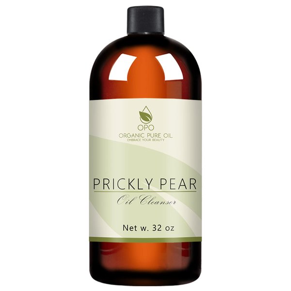 Prickly Pear Skin Care Deep Cleansing Oil - Includes Hair Loving Oils - 100% Prickly Pear Oil, Jojoba Oil, Marula Oil, Vitamin E Oil, &Lavender Essential Oil - Packaging May Vary. (32 oz)