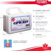 NOVAMEDIC First Aid CPR Mask Kit for Adult, Child and Infant, 8.3”x5”x”3.1”, Detachable Single Valve Pocket Resuscitator with Hard Case, Wall Mount and Vinyl Gloves