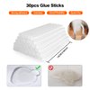 SHJADE Hot Glue Gun with 30 Glue Sticks, Fast Preheating Hot Melt Gun, Mini Glue Gun Kit for Kids DIY School Craft Projects and Quick Home Repairs, 20W White
