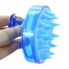 BTWTRY Blue Hair Shampoo Brush Scalp Care Hair Brush with Soft Silicone Care Scalp Massager for The Scalp Exfoliate and Promote Hair Growth (Blue)
