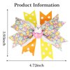 2 Packs Easter Bunny Hair Clips Hair Bow Clips with Cartoon Bunny and Chick Hair Bows Boutique Grosgrain Ribbon Hair Pins Lovely Easter Hair Accessories for Kids Girl