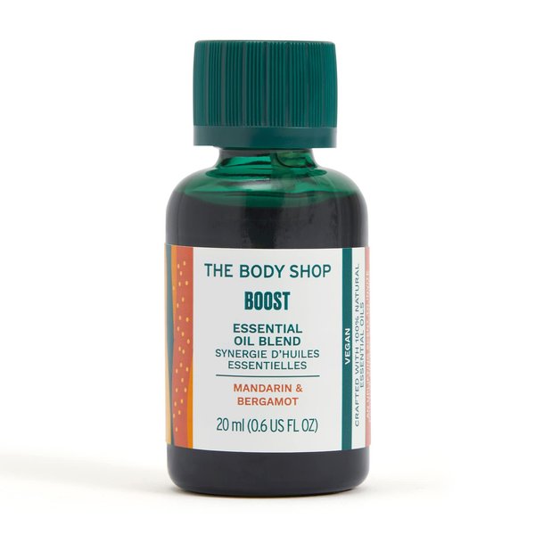 The Body Shop Boost Essential Oil Blend with Bergamot & Mandarin – Recharging – Vegan – 0.6oz