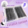 Mink Fluffy Eyelash Extension Kit 280PCS 3D Volume Individual Lashes 40D Lash Clusters 10-16MM DIY Lash Extension Kit with Lash Glue Bond and Seal and Applicator Tool for Lash Extension Beginners