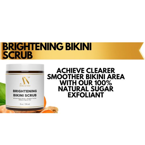 Bikini Area Exfoliator Exfoliating Body Scrub, Brightening Body Exfoliator Exfoliating Scrub, Bump Eraser KP Body Exfoliant Shower Scrub Ingrown Hair Treatment Razor Bump Treatment Body Scrubs 8 OZ