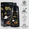 BELEZALIB Black Hair Dye Shampoo for Gray Hair Instant Hair Color Shampoo 3 in 1 for Women and Men, Herbal Ingredients 100% Grey Hair Coverage 500ML