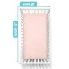 American Baby Company Fitted Crib Sheet 28" x 52", Soft Breathable Neutral 100% Cotton Jersey Sheet, Blush, for Boys and Girls, Fits Crib and Toddler Bed mattresses
