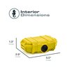 Seahorse 52 Portable Waterproof Dry Box Hard Protective Micro Case - Mil Spec/USA Made / IP67 Waterproof/Lockable - for Earbuds, PLB, IEM, Small Medical Devices, Stash Box (Yellow)