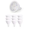 GU5.3 Base LED Light Bulb Dimmable 5W Spotlight,50W Halogen Equivalent, 120V MR16 Bi-Pin Base Warm White 2700K, Flood Light Bulb for Accent Lighting, Display Lighting, Track Lighting(Pack of 10)