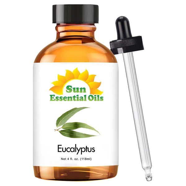 Sun Essential Oils 4oz - Eucalyptus Essential Oil - 4 Fluid Ounces - Essential Oils Eucalyptus - Eucalyptus Oil