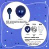 Navy Blue Birthday Decorations for Men Boys Women Girls, Blue and Silver Party Decorations with Happy Birthday Banner Backdrop Tablecloth Blue Star Balloons Silver Fringe Curtains Party Supplies