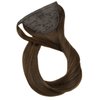 Full Shine Brown Hair Ponytail Extension Real Hair Medium Brown Wrap Around Ponytail Straight Ponytail Hair Extensions for Women Short Hair 70Grams 12Inch