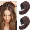 Womens Hair Bun Invisible False Hair Clip Hair Base Bump It Up Volume Fluffy Hair Pad Styling Insert Tool Increased Hair Pad Fluffy Hair Insert Tool Hair Styling Accessories (Dark Brown)
