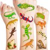 Lizard Temporary Tattoos Themed Birthday Party Supplies Favors Decorations Cute Reptile Swamp Safari Animal 96PCS Tattoos Stickers Funny for Kids Girls Boys Teens School Classroom Rewards Gifts Ideal
