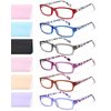 Gaoye Reading Glasses for Women, 6 pack Fashion Readers for Women Men Spring Hinge Eye Glasses, Blue Light Reading Glasses Anti Eyestrain