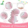 Furvana Cute Dinosaur Stuffed Animal Plush Toy, Adorable Soft Dino Plush Toys, Dinosaur Toy Plushies and Birthday Gifts for Kids Girls Boys (Pink, 10 Inch)