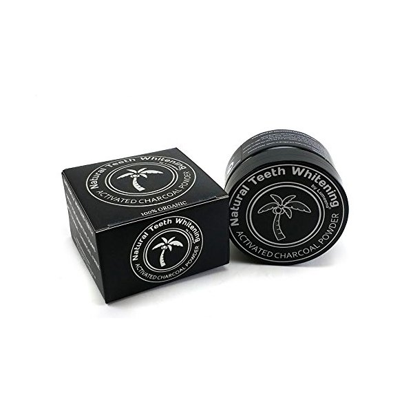 Activated Charcoal Teeth Whitening Organic Coconut for Sensitive Tooth and Gum Powder - Whiten, Clean and Detoxify - Vegan - No Chemicals - Gluten Free