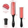 7-Piece Nylon Bristle Styling Set: Curly Hair Detangling Brush, Travel Brush, Hair Clips for Shaping and Defining Curls (Pink)
