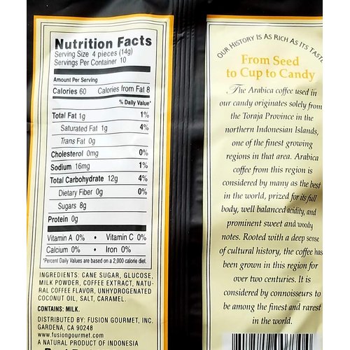 Cafe Latte, Coffee, Espresso Flavored Coffee Candy - Variety Bundle of 3 Bags, 5.3 Oz Each