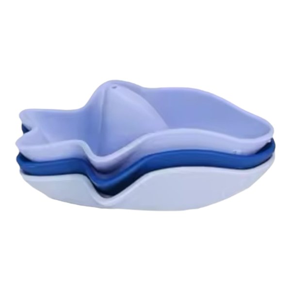 macoam Little Sharks Bath Toy Set | 3-Piece Bathtub Toy Set for Babies & Infants | Baby Sensory Toys | Shark Toys for Toddler (Blue)